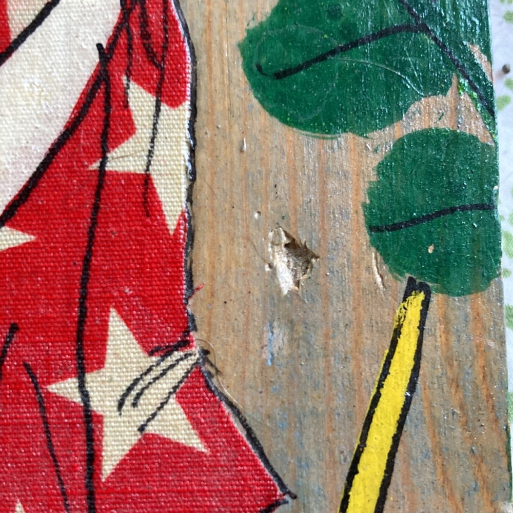 Vintage painting on wood - Picture 10 of 11